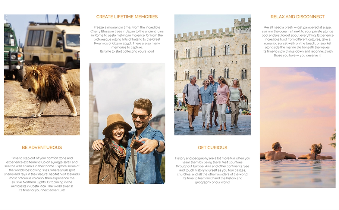 Have Sherri Will Travel's website quickly indicates what type of travel is their niche