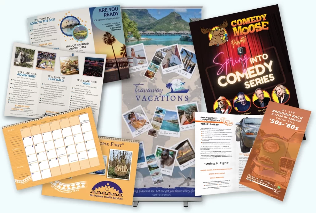 At Surreal Graphics, we thrive in designing print products! From designing calendars, reports, brochures, posters and tons of travel agent marketing packaging, we will get it to the press on time!