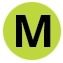 M letter head shot