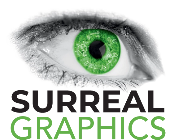 Surreal Graphics logo stacked
