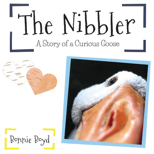 Bonnie Boyd’s first book, The Nibbler: A Story of a Curious Goose, was my introduction to Ben the goose. The cover got a close up view of Ben’s eye!